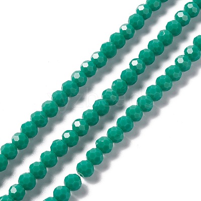 Faceted(32 Facets) Glass Beads Strands LS-EGLA-J042-36B-11-1