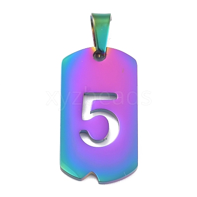 Ion Plating(IP) 304 Stainless Steel Pendants STAS-O127-A05-1