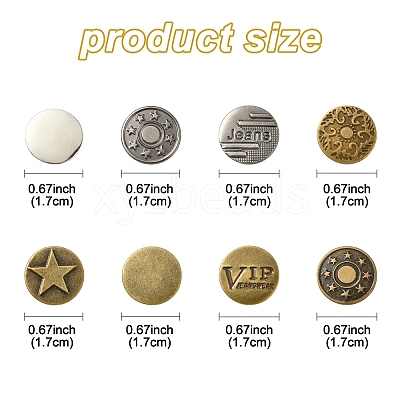 Iron Button Pins for Jeans BUTT-YW0001-01A-1