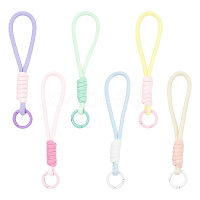 6Pcs 6 Colors Polyester Mobile Straps FIND-YW0010-93-1