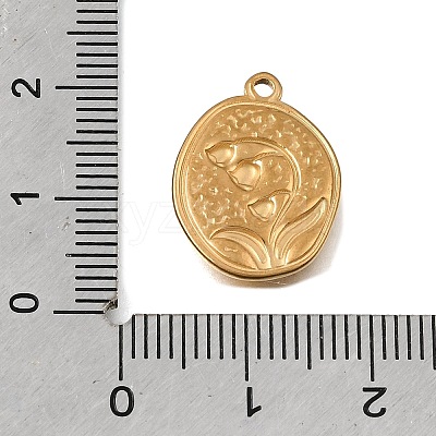 304 Stainless Steel Pendants STAS-K322-26D-G-1