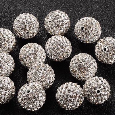 Grade A Rhinestone Pave Disco Ball Beads RB-Q104-12-1