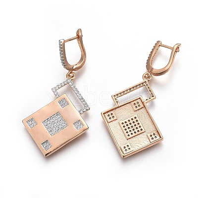 Brass Micro Pave Cubic Zirconia Jewelry Sets SJEW-F189-07KCG-1