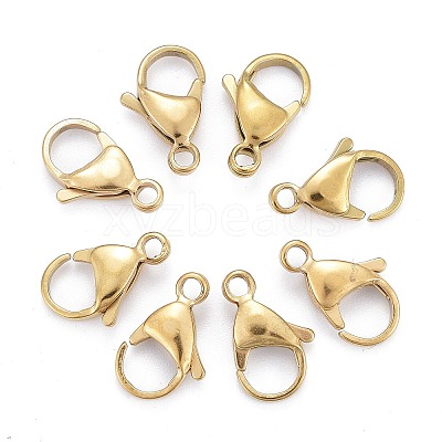 Ion Plating(IP) 304 Stainless Steel Lobster Claw Clasps LS-STAS-H353-F-02G-1