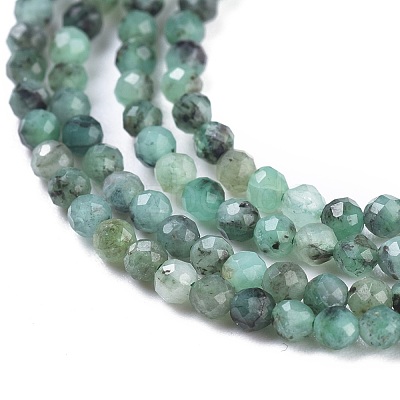Natural Emerald Beads Strands G-R475-022A-1