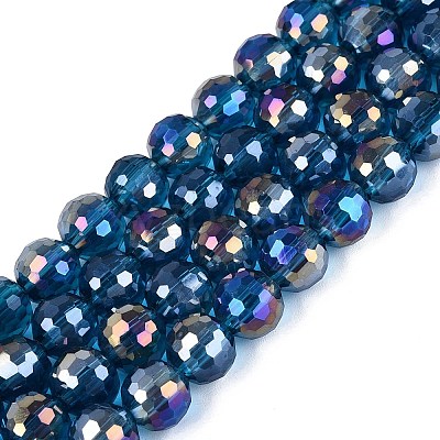 Transparent Glass Beads Strands GLAA-Q107-02A-17-1