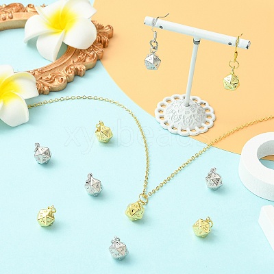 10Pcs 2 Colors Brass Charms KK-CJ0004-50-1