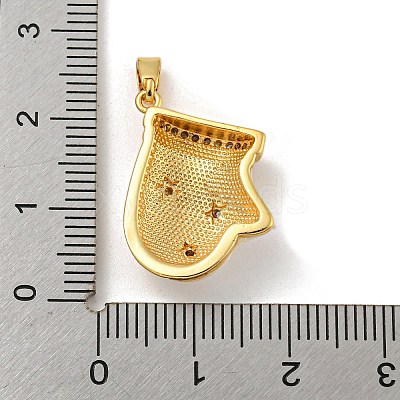 Christmas Brass Micro Pave Cubic Zirconia Pendants KK-H468-02A-01G-1