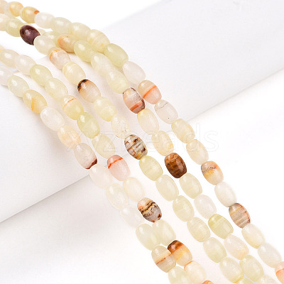 Natural Green Banded Calcite(Afghan Jade) Beads Strands G-N346-02A-12-1