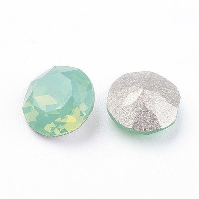 Pointed Back & Back Plated K9 Glass Rhinestone Cabochons RGLA-J012-10mm-390-1