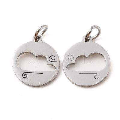Non-Tarnish 304 Stainless Steel Charms STAS-D050-07P-06-1