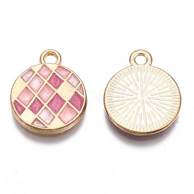 Alloy Enamel Pendants X-ENAM-N054-58C-RS-1