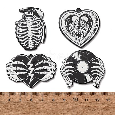 Halloween Embossed Single Face Printed Acrylic Pendants AC-CBAC02B-04-1