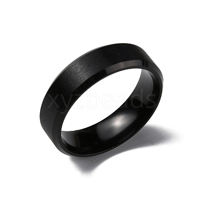 PVD Vacuum Plating Matte Style 304 Stainless Steel Wide Band Finger Rings for Women Men RJEW-WH0009-14C-EB-1
