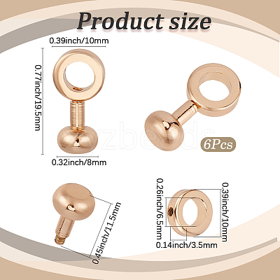 6Pcs Brass Zipper Insert Buckles KK-CY0001-04G-1