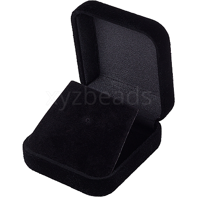 Square Velvet Bangle Storage Boxes with Black Inside CON-WH20010-03C-1