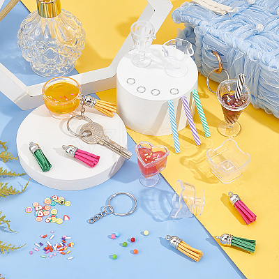 DIY Mini Sundae Cups Keychain Making Kit DIY-OC0011-48-1