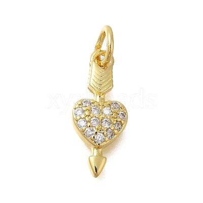 Rack Plating Brass Micro Pave Cubic Zirconia Pendants KK-I716-12G-1