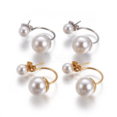304 Stainless Steel Stud Earrings EJEW-P184-01-1