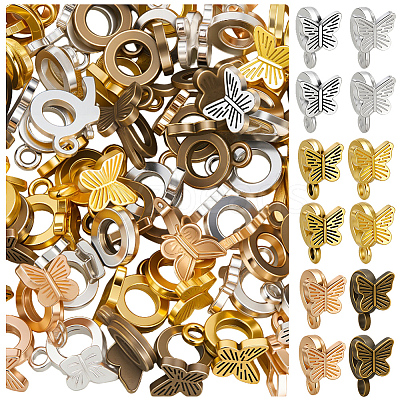 120Pcs 6 Colors Alloy Tube Bails FIND-SC0017-99-1