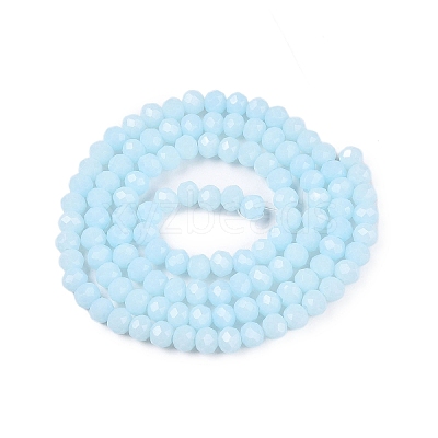 Opaque Solid Color Imitation Jade Glass Beads Strands X-EGLA-A044-P4mm-D06-1