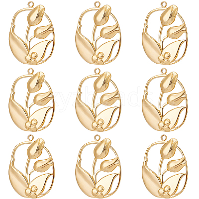 10Pcs 304 Stainless Steel Pendants STAS-BBC0003-46-1