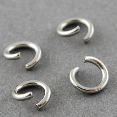 Tarnish Resistant 304 Stainless Steel Open Jump Rings A-STAS-R049-4x0.6mm-1