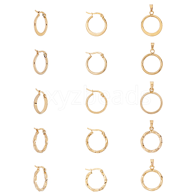 304 Stainless Steel Jewelry Sets SJEW-UN0001-06G-1