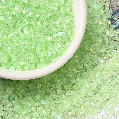 Transparent Electroplate Crushed Glass Craft GLAA-F123-08-1