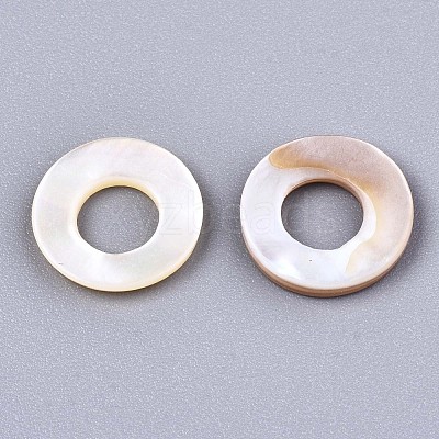 Natural Freshwater Shell Linking Rings SHEL-S276-131A-01-1