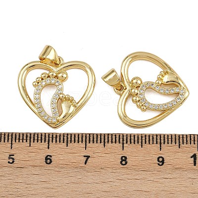 Brass Micro Pave Cubic Zirconia Pendants ZIRC-I367-12G-05-1