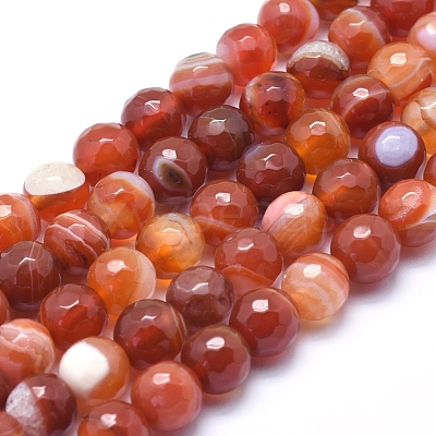 Natural Agate Beads G-J371-15-8mm-1