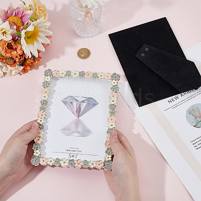 Rectangle Alloy Enamel Photo Frame Stand AJEW-WH0794-85-1