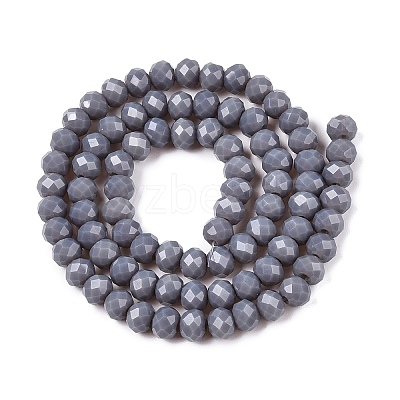 Opaque Solid Color Imitation Jade Glass Beads Strands LS-EGLA-A044-P6mm-D10-1