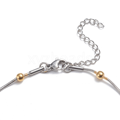 304 Stainless Steel Round Snake Chain Anklets AJEW-G024-13A-1