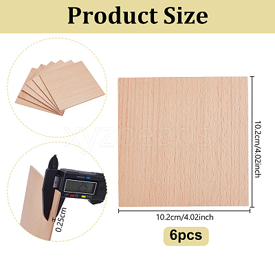 Square Wood Board FIND-WH0141-067B-1