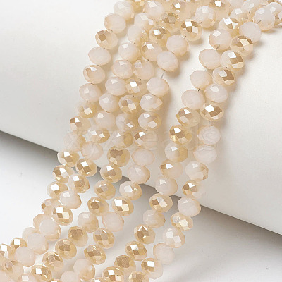Electroplate Glass Beads Strands EGLA-A034-J4mm-K07-1