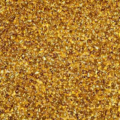 6/0 Baking Paint Transparent Fringe Glass Seed Beads SEED-N006-06C-1