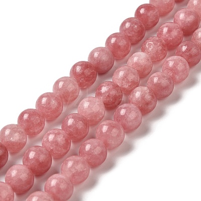 Natural Dyed White Jade Beads Strands G-M402-C03-14-1