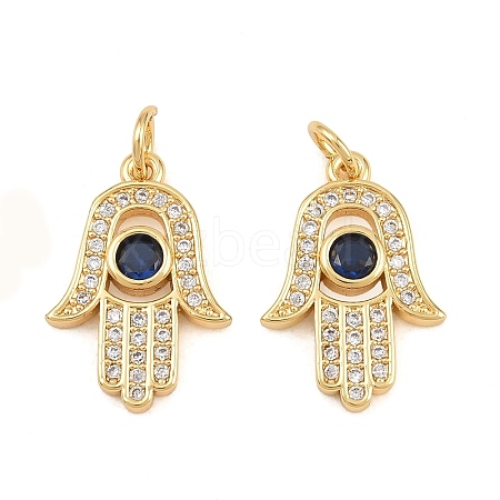 Brass Micro Pave Cubic Zirconia Pendants CU-CBAB719-04G-H-1