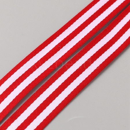 Polyester Striped Ribbons DIY-WH0580-13D-1