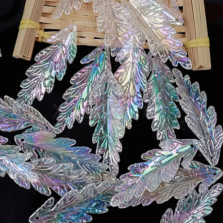 AB Color Transparent Acrylic Pendants TACR-YW0003-09-1