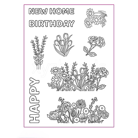 Flower Silicone Stamps PW-WG5E65F-01-1