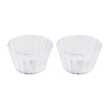 Mini Plastic Simulated Egg Tart Cup DJEW-C005-02A-1