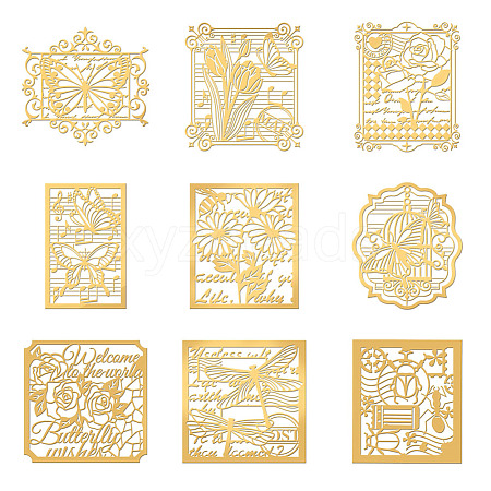 Stamp Theme Nickel Decoration Stickers DIY-WH0450-055-1