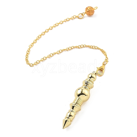 Brass Dowsing Pendulum Big Pointed Pendants KK-H491-08G-1