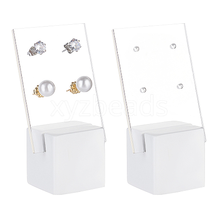 CHGCRAFT 2Pcs 2 Style Acrylic Earring Display Stands EDIS-CA0001-01-1