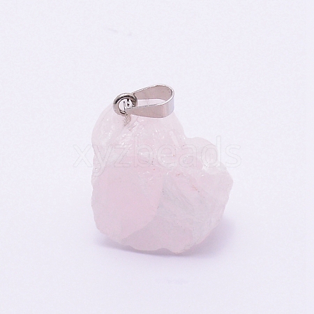 Natural Rose Quartz Pendants G-CJC0002-02C-1