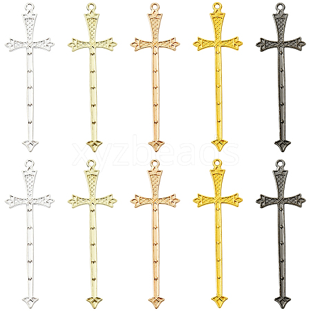 40Pcs 5 Colors Alloy Big Pendants FIND-SC0018-10A-1
