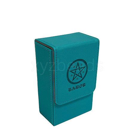 Rectangle Star PU Leather Tarot Card Storage Boxes WICR-PW0001-11C-1